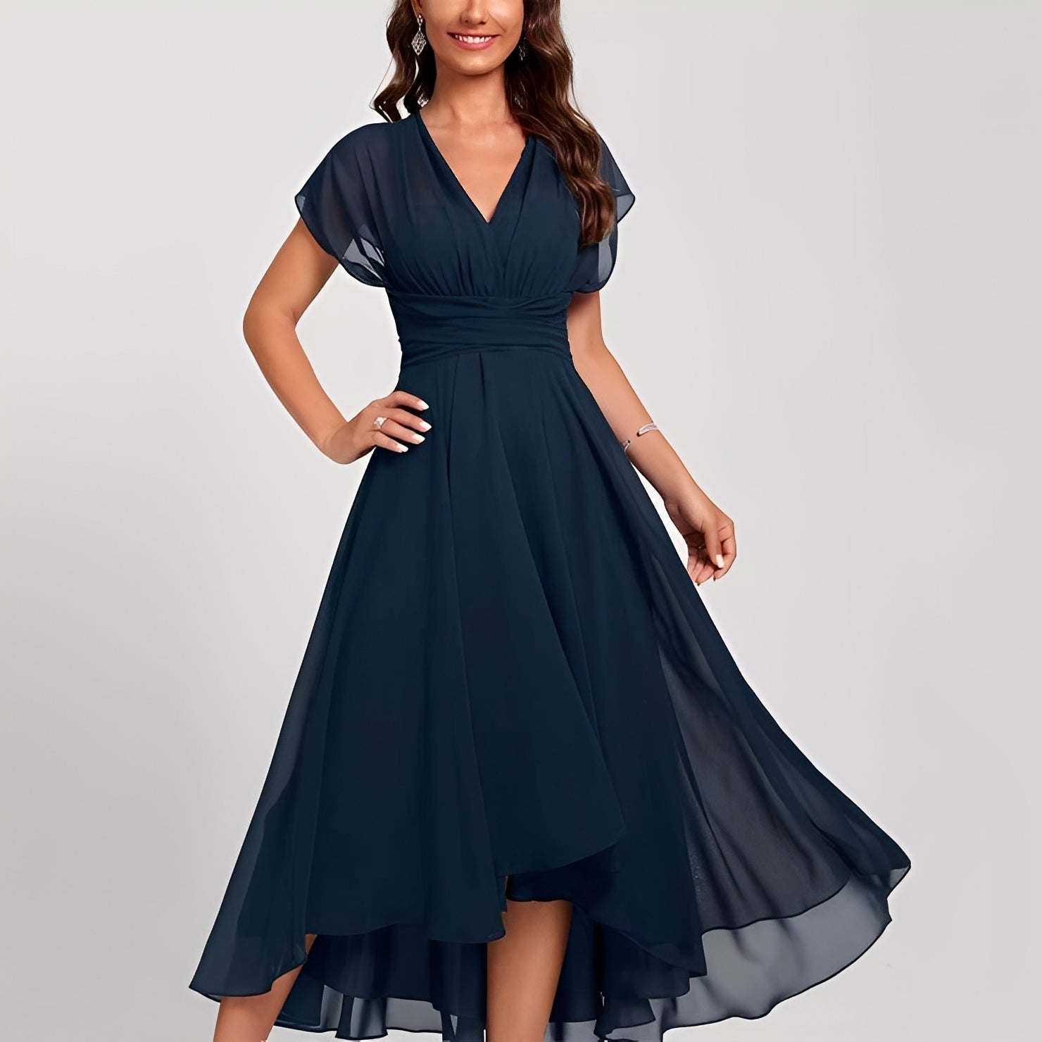 Bethel - Elegante, leggero abito in chiffon per donne