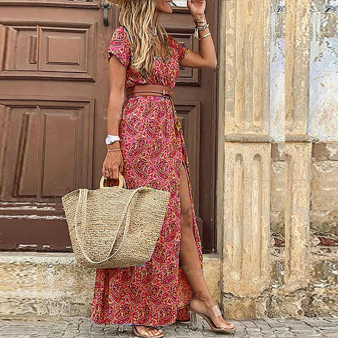 Bellucio™ |  Vestito lungo bohemien e vaporoso con cintura